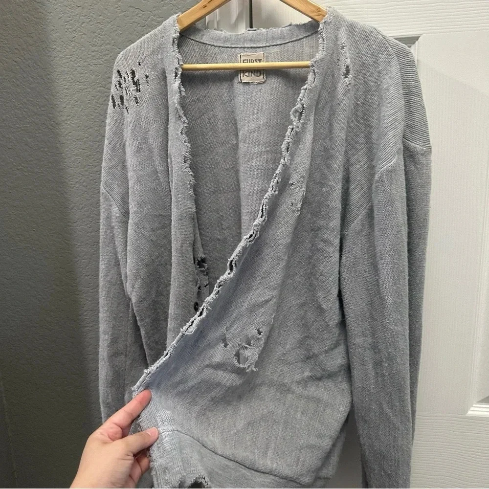 Furst Of a Kind Distressed Cardigan